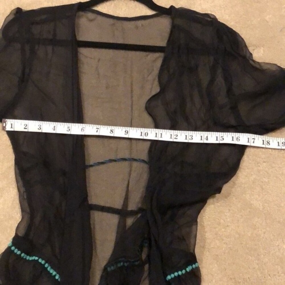 Sheer black beach cover up - Picture 7 of 9